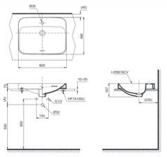 Chậu Lavabo Rửa Mặt ToTo Đặt Bàn LT5615C