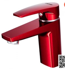 Vòi Lavabo Caesar B390CRU Màu Đỏ Nóng Lạnh