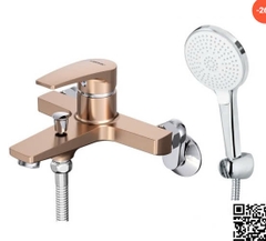 Vòi Sen Nóng Lạnh CAESAR S393CG Màu Vàng Tay Sen Massage