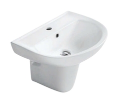 Chậu lavabo treo tường chân lửng Belen COTTO C000606OS