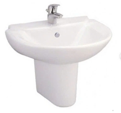 Chậu Lavabo treo tường COTTO C0237/C4201 Chân Ngắn