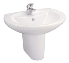 Chậu Rửa Mặt Lavabo COTTO C0107/C4201 Alice Chân Ngắn