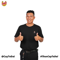 Áo T-Shirt Cotton Lâm Vlog  270 GSM Oversized Logo Thêu Chỉ Xịn Cao Cấp Bóng Mịn