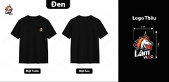 Áo T-Shirt Cotton Lâm Vlog  270 GSM Oversized Logo Thêu Chỉ Xịn Cao Cấp Bóng Mịn