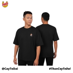 Áo T-Shirt Cotton Lâm Vlog  270 GSM Oversized Logo Thêu Chỉ Xịn Cao Cấp Bóng Mịn