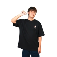 Áo T-Shirt Cotton Lâm Vlog  270 GSM Oversized Logo Thêu Chỉ Xịn Cao Cấp Bóng Mịn