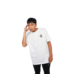 Áo T-Shirt Cotton Lâm Vlog  270 GSM Oversized Logo Thêu Chỉ Xịn Cao Cấp Bóng Mịn