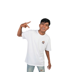 Áo T-Shirt Cotton Lâm Vlog  270 GSM Oversized Logo Thêu Chỉ Xịn Cao Cấp Bóng Mịn