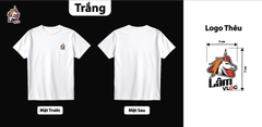 Áo T-Shirt Cotton Lâm Vlog  270 GSM Oversized Logo Thêu Chỉ Xịn Cao Cấp Bóng Mịn