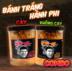 [COMBO 2 HŨ] NGON TỚI ĐỈNH với bánh tráng DINHMEP HÀNH PHI - Combo 2 hũ bánh tráng Dính Mép hành phi