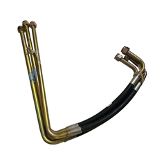 Cụm ống dầu trợ lực lái bên phải (cứng) xe ben xcmg