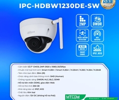 Camera IP Wifi 2MP bán cầu DAHUA DH-IPC-HDBW1230DE-SW