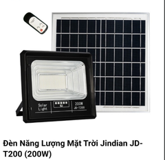 Đèn pha năng lượng mặt trời 200W JinDian JD-T200