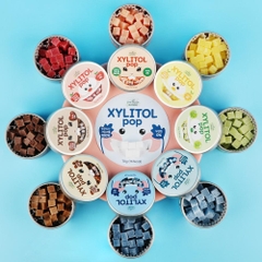Kẹo ngậm răng miệng Xylitol Pop Mellow Nature 100% Xylitol Phần Lan 5 vị 70g