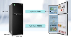 Tủ lạnh Samsung Inverter 236 lít RT22M4032BU/SV