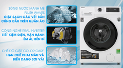 Máy giặt cửa ngang Toshiba 7,5kg trắng TW-BH85S2V(WK)