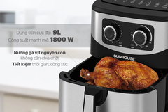 Nồi chiên không dầu Sunhouse SH4035 9 lít