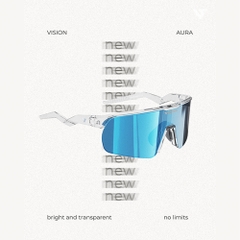 Kính thể thao Vision Aura - Bright & Transparent / Full Revo Ice Blue