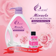 Sữa Tắm Nước Hoa Charm Miracle 1000ml - Hương Hoa Hồng