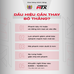 Bố thắng đĩa trước sintered mtx công nghệ phanh mỹ cho xe phân khối lớn