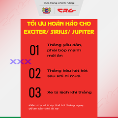 Bố thắng đùm CRG 100% từ nhôm ADC12 tăng ma sát chất lượng vượt trội