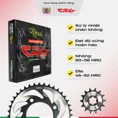 Bộ Nhông Sên Dĩa xe máy dớt bóng thép hợp kim 20Cr CRG Rossi cao cấp cho xe Raider Fi