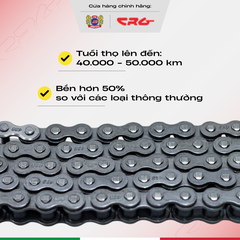 Bộ Nhông Sên Dĩa xe máy dớt bóng thép hợp kim 20Cr CRG Rossi cao cấp