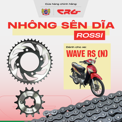 Bộ Nhông Sên Dĩa xe máy dớt bóng thép hợp kim 20Cr CRG Rossi cao cấp cho xe Wave RS (N)