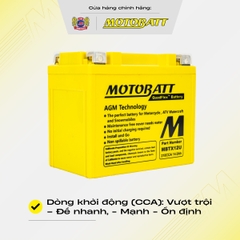 Bình điện phân khối lớn Motobatt Quadflex 12V 14Ah dòng khủng bảo hành 12 tháng chính hãng