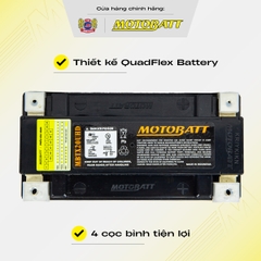 Bình điện phân khối lớn Motobatt Quadflex 12V 21Ah dòng khủng khủng bảo hành 12 tháng chính hãng