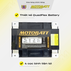 Bình điện phân khối lớn Motobatt Quadflex 12V 34Ah dòng khủng khủng bảo hành 12 tháng chính hãng