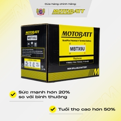 Bình điện phân khối lớn Motobatt Quadflex 12V 10,5Ah  hỗ trỡ nhiều dòng xe bảo hành 12 tháng chính hãng