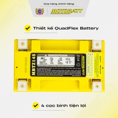Bình điện phân khối lớn Motobatt Quadflex 170A 11,5Ah dòng khủng bảo hành 18 tháng chính hãng