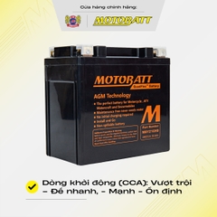 Bình điện phân khối lớn Motobatt Quadflex 12V 16,5Ah dòng khủng khủng bảo hành 12 tháng chính hãng