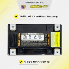 Bình điện phân khối lớn Motobatt Quadflex 12V 16,5Ah dòng khủng khủng bảo hành 12 tháng chính hãng