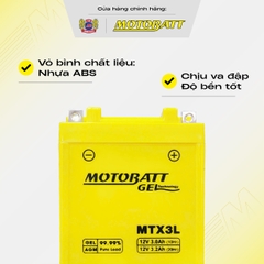 Bình 2 thì Motobatt bình gel siêu bền chống rò rỉ bảo hành 18 tháng bình điện vàng chính hãng