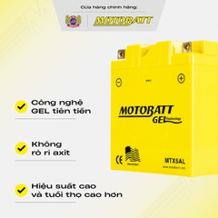 Bình điện Gel Motobatt bình cao siêu bền chống rò bảo hành 18 tháng bình điện vàng chính hãng