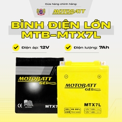 Bình 7L Gel Motobatt cho SH siêu bền dòng CCA cực cao bảo hành 18 tháng bình điện vàng chính hãng