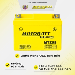 Bình điện Gel Motobatt bình lùn độ bền cao chống rò bảo hành 18 tháng bình điện vàng chính hãng