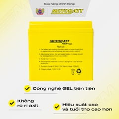 Bình điện Gel Motobatt bình lỡ độ bền cao chống rò bảo hành 18 tháng bình điện vàng chính hãng