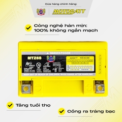 Bình điện Gel Motobatt bình lỡ độ bền cao chống rò bảo hành 18 tháng bình điện vàng chính hãng