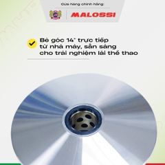 Chén bi nhôm A380 bạc thau dầu có mod bẻ độ Malossi hộp màu đen