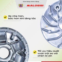 Combo chén bi cánh quạt tiêu chuẩn ADC12 Malossi tem cam dành cho Honda
