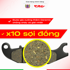 Bố Thắng Đĩa Má Phanh Đĩa Trước & Sau CRG ECO Tiêu Chuẩn Gia Cường X10 Kim Loại Đồng