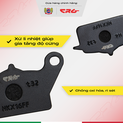 Bố Thắng Đĩa Má Phanh Đĩa Trước & Sau CRG CITY Gia Cường X20 Kim Loại Đồng