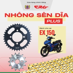 Combo nhông sên dĩa Exciter 150 plus sên vàng CRG dành cho nhiều dòng xe