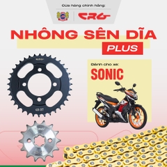 Combo nhông sên dĩa Sonic plus sên vàng CRG dành cho nhiều dòng xe