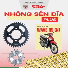Combo nhông sên dĩa Wave RS plus sên vàng CRG dành cho nhiều dòng xe