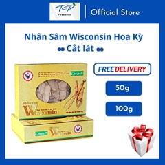 [Chính hãng] Nhân Sâm Wisconsin Hoa Kỳ (Sâm Mỹ) Cắt Lát: Bồi Bổ Sức Khỏe, Tăng Sức Đề Kháng, Điều Hòa Lipid Máu.