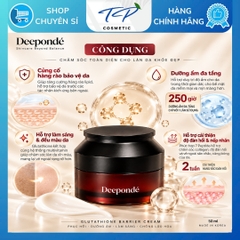 Kem Dưỡng Trắng Da, Phục Hồi, Trẻ Hoá Deepondé Glutathione Barrier Cream 50ml – Kem Dưỡng Glutathione Deeponde 1000ppm